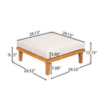 Christopher Knight Home Qevan Ensemble de canapés modulables d'extérieur 5 pièces en bois d'acacia moderne avec table basse