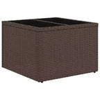 vidaXL Ensemble de canapés de jardin 10 pièces avec coussins en rotin synthétique marron (États-Unis uniquement) - Marron et rouge