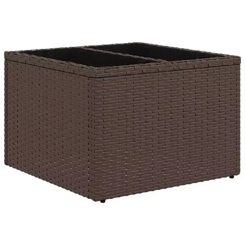 vidaXL Ensemble de canapés de jardin 10 pièces avec coussins en rotin synthétique marron (États-Unis uniquement) - Marron et rouge