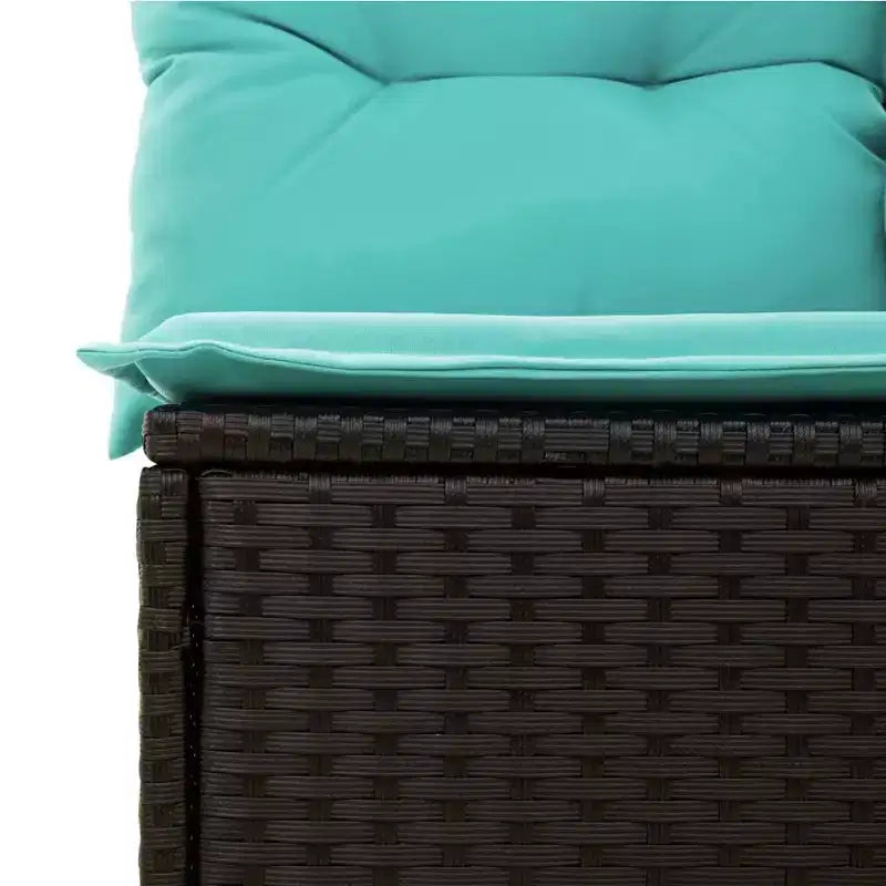 vidaXL Ensemble de canapés de jardin 10 pièces avec coussins en rotin synthétique marron (États-Unis uniquement) - Marron et rouge