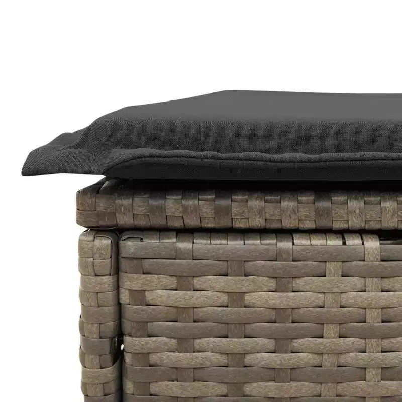 vidaXL Salon de jardin 7 pcs avec coussins Noir et crème Résine tressée
