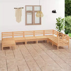 vidaXL Salon de jardin Bois de pin massif Salon de jardin modulable