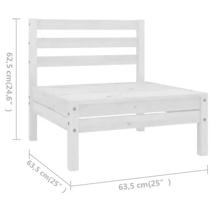 vidaXL Salon de jardin Bois de pin massif Salon de jardin modulable