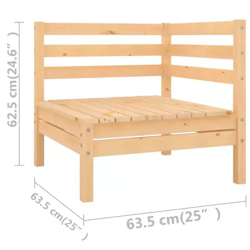 vidaXL Salon de jardin 6 pièces Canapé d'angle de jardin Bois de pin massif