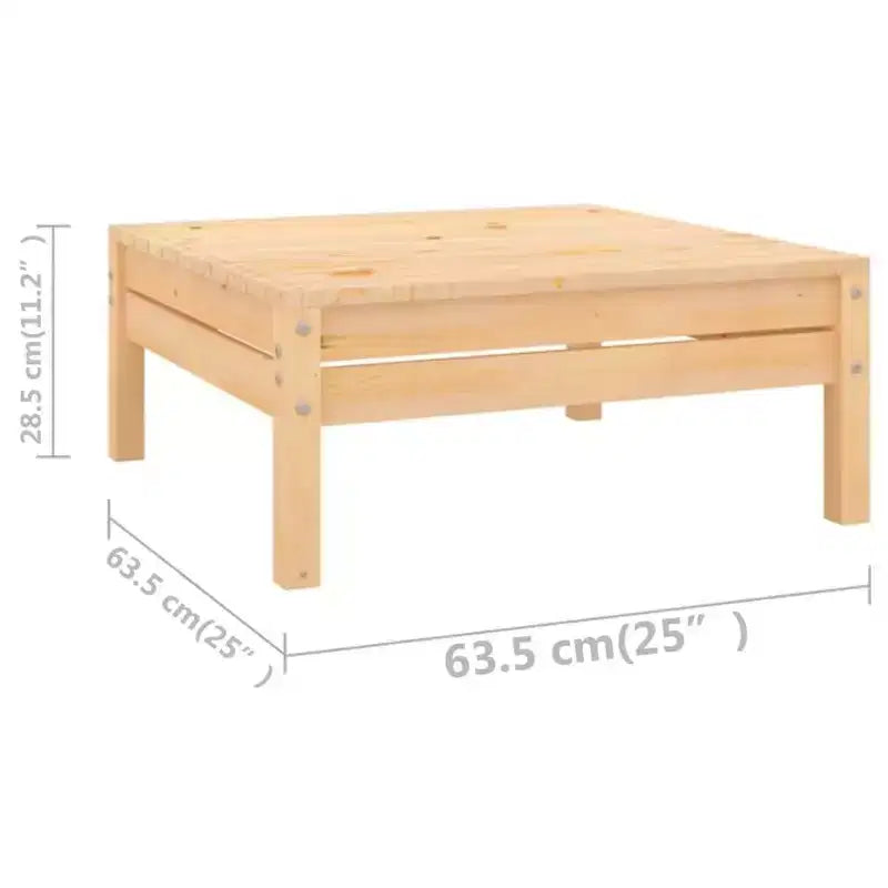 vidaXL Salon de jardin 6 pièces Canapé d'angle de jardin Bois de pin massif