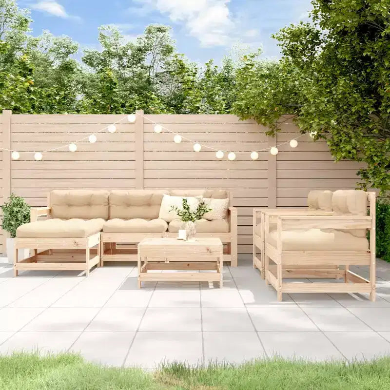 vidaXL Ensemble de jardin modulable Grand modèle en pin massif naturel