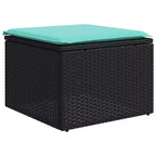 vidaXL Salon de jardin canapé noir résine tressée 10 pcs Modulable