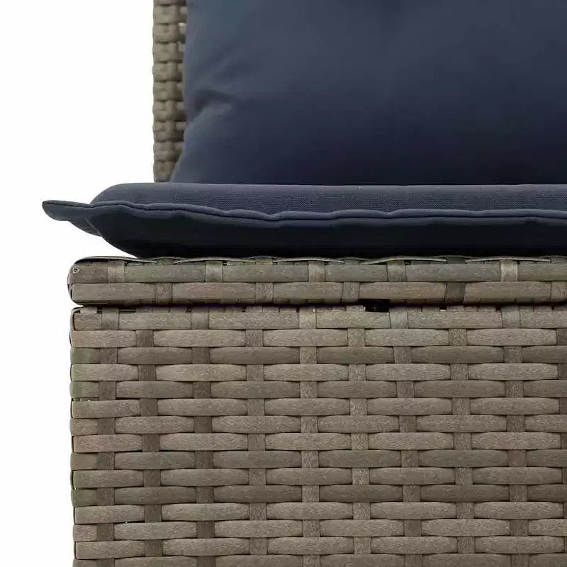 vidaXL Salon de jardin canapé noir résine tressée 10 pcs Modulable