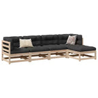 vidaXL Ensemble de canapés de jardin Bois naturel Bois de pin massif Modulable moyen