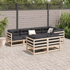 vidaXL Salon de jardin en pin massif Grand modèle