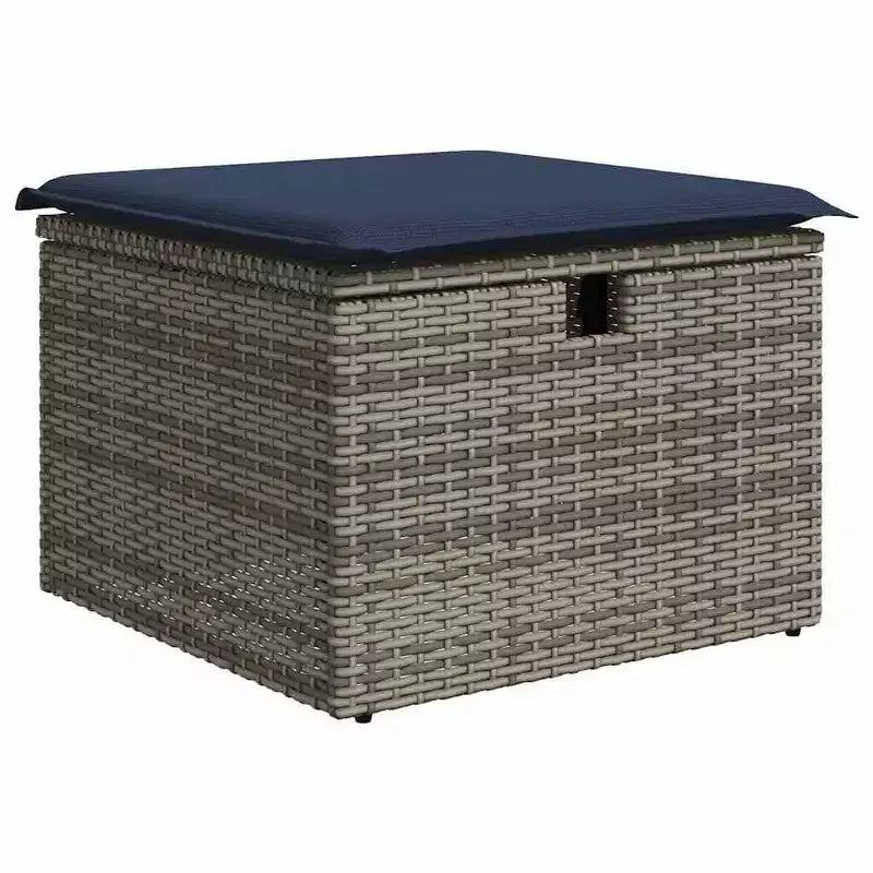 vidaXL Salon de jardin 6 pcs marron et rouge 234 x 124 x 85 cm