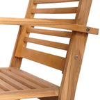 Ensemble canapé de jardin 4 pièces en teck massif naturel