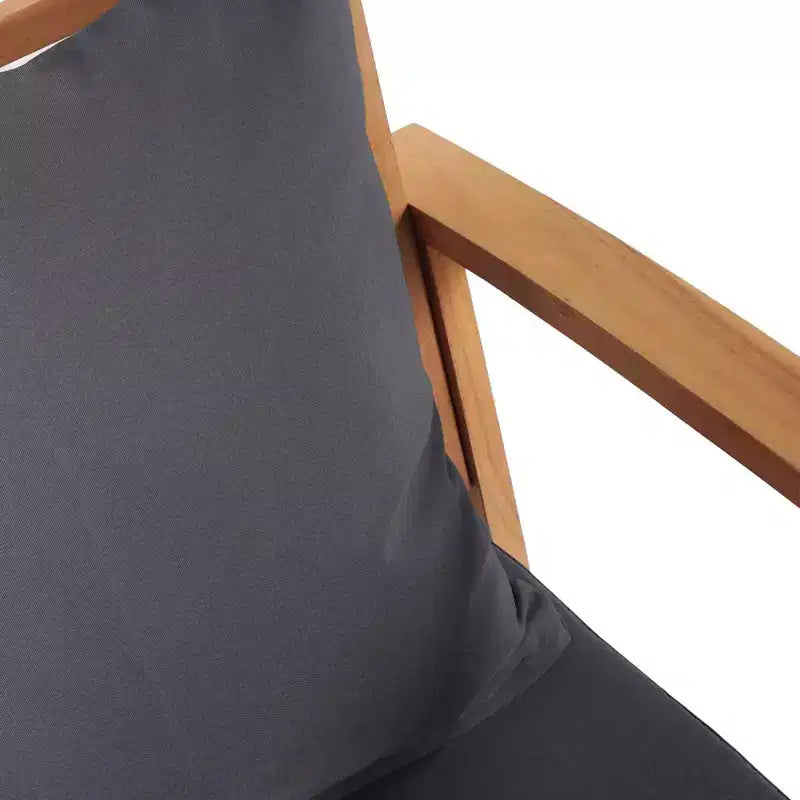 Ensemble canapé de jardin 4 pièces en teck massif naturel
