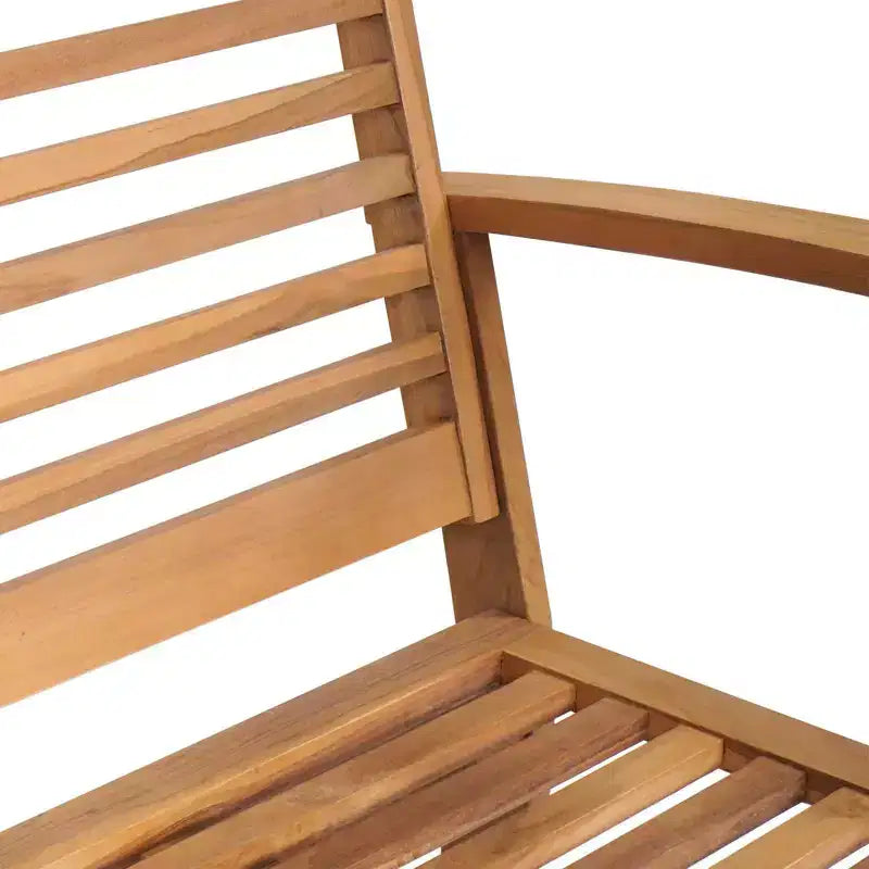Ensemble canapé de jardin 4 pièces en teck massif naturel