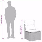 vidaXL Salon de jardin avec coussins 5 pcs Résine tressée marron