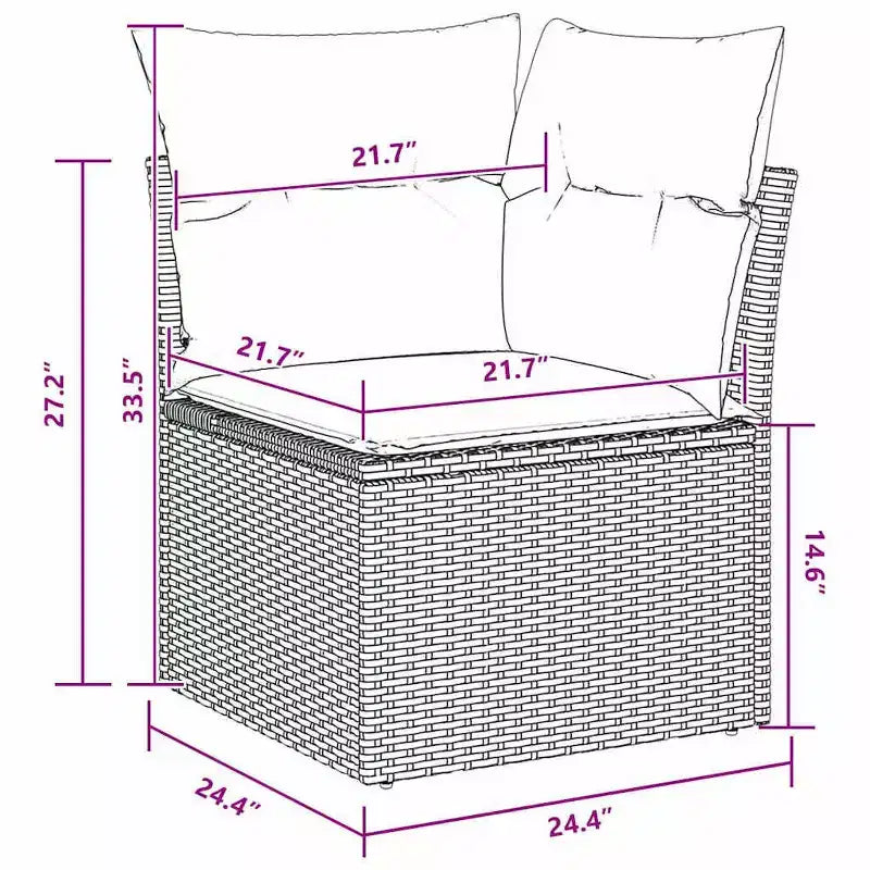 vidaXL Salon de jardin avec coussins 5 pcs Résine tressée marron