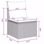 vidaXL Salon de jardin avec coussins 5 pcs Résine tressée marron