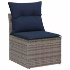 vidaXL Salon de jardin avec coussins 5 pcs Résine tressée marron