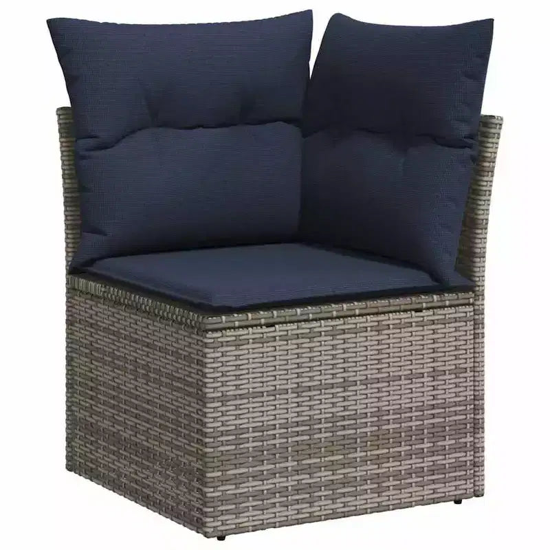 vidaXL Salon de jardin avec coussins 5 pcs Résine tressée marron