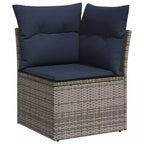 vidaXL Salon de jardin avec coussins 5 pcs Résine tressée marron