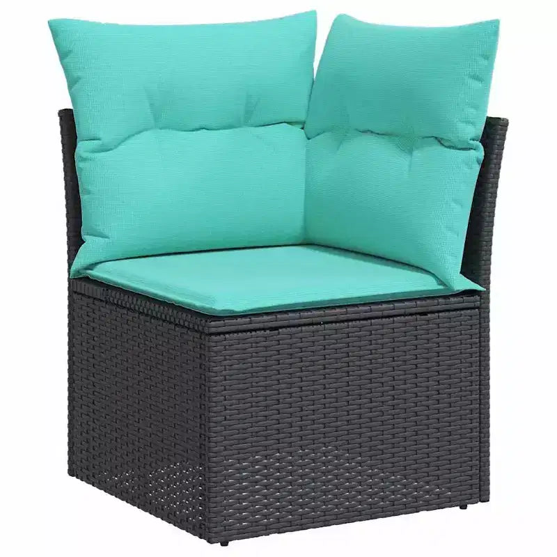 vidaXL Salon de jardin avec coussins 5 pcs Résine tressée marron