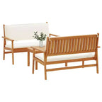 vidaXL Salon de jardin 4 pcs Marron 75 x 45 x 38cm Bois d'acacia massif