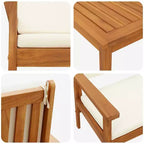 vidaXL Salon de jardin 4 pcs Marron 75 x 45 x 38cm Bois d'acacia massif