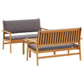 vidaXL Salon de jardin 4 pcs Marron 75 x 45 x 38cm Bois d'acacia massif