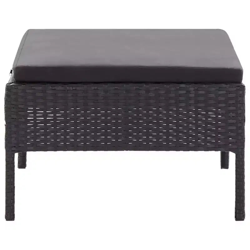 vidaXL Salon de jardin 3 pièces modulable avec table basse en rotin