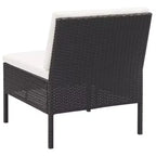 vidaXL Salon de jardin 3 pièces modulable avec table basse en rotin