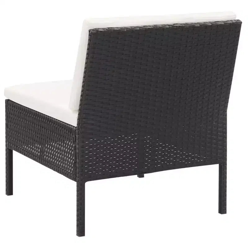 vidaXL Salon de jardin 3 pièces modulable avec table basse en rotin