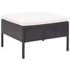 vidaXL Salon de jardin 3 pièces modulable avec table basse en rotin