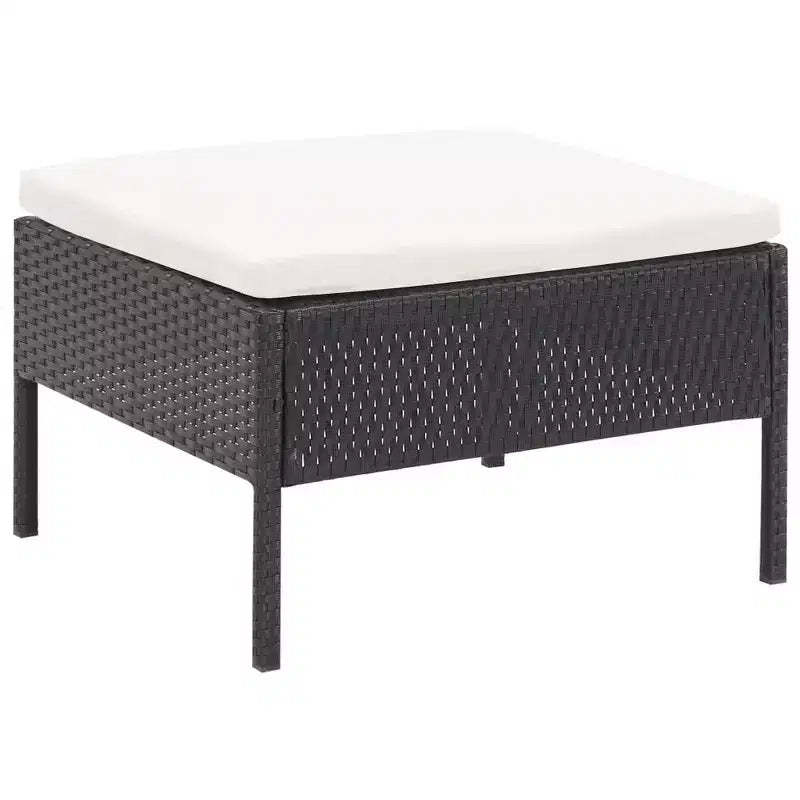 vidaXL Salon de jardin 3 pièces modulable avec table basse en rotin