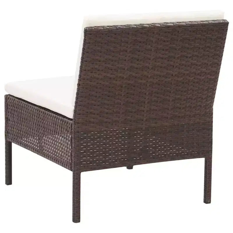vidaXL Salon de jardin 3 pièces modulable avec table basse en rotin