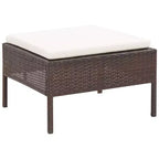 vidaXL Salon de jardin 3 pièces modulable avec table basse en rotin