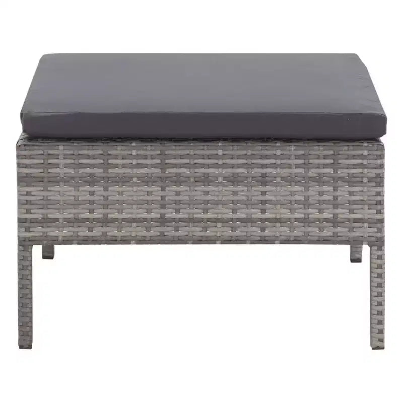 vidaXL Salon de jardin 3 pièces modulable avec table basse en rotin