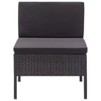 vidaXL Salon de jardin 3 pièces modulable avec table basse en rotin