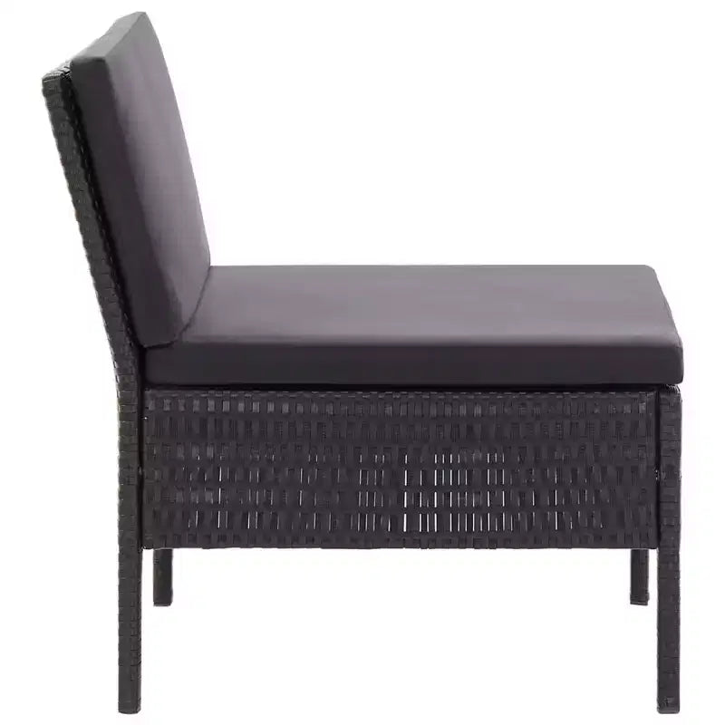 vidaXL Salon de jardin 3 pièces modulable avec table basse en rotin
