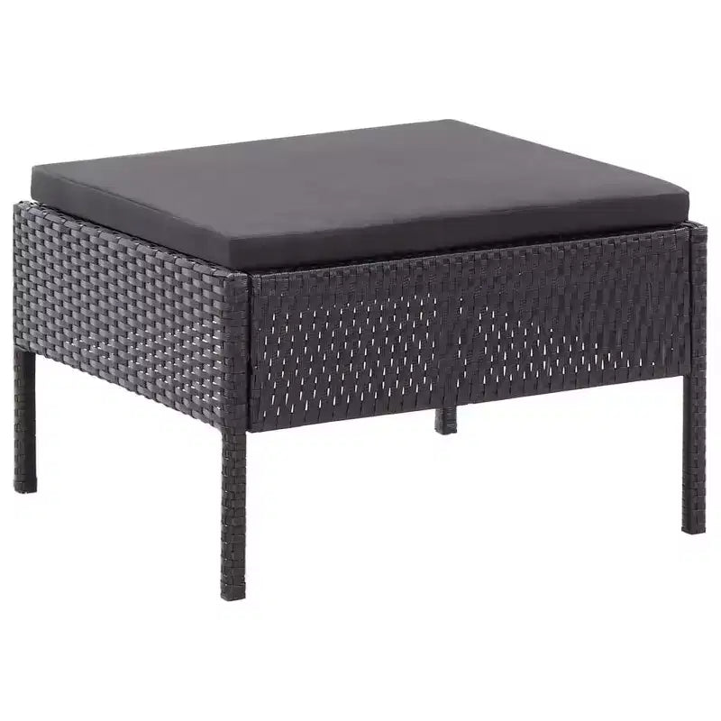 vidaXL Salon de jardin 3 pièces modulable avec table basse en rotin