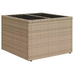 vidaXL Salon de jardin 11 pièces avec coussins en résine tressée beige