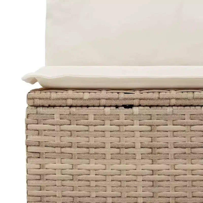 vidaXL Salon de jardin 11 pièces avec coussins en résine tressée beige