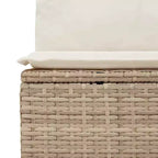 vidaXL Salon de jardin 11 pièces avec coussins en résine tressée beige