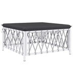 vidaXL Salon de jardin 6 pièces avec coussins en acier blanc