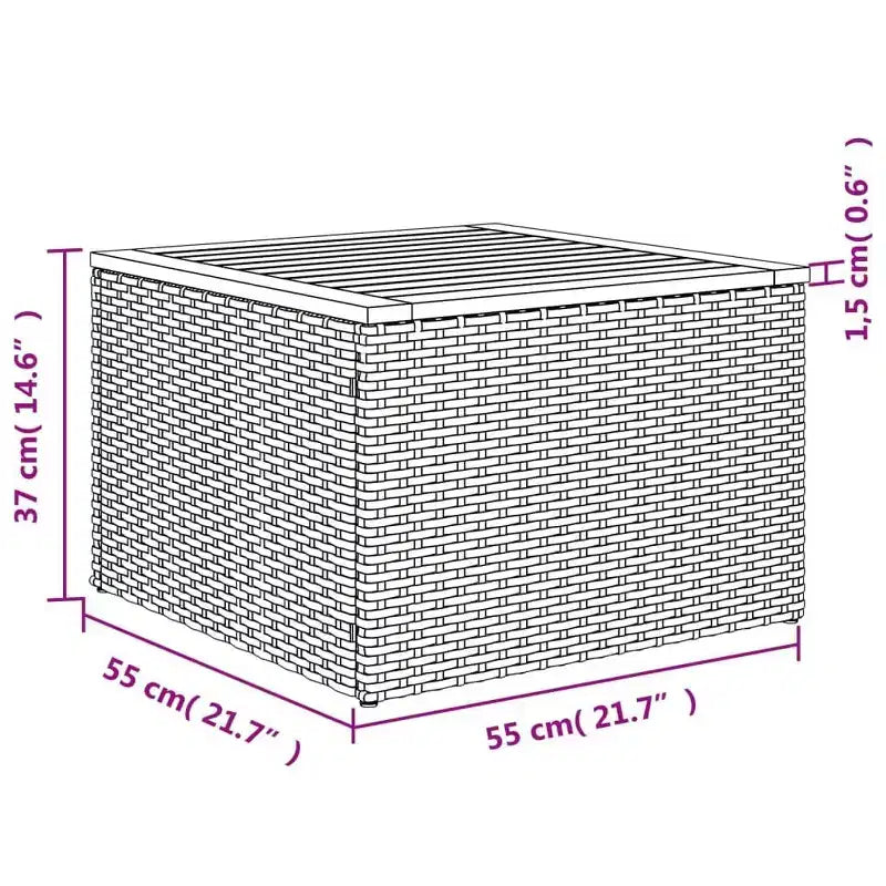 vidaXL Salon de jardin 11 pcs avec coussins résine tressée, Salon d'extérieur modulable, Table incluse