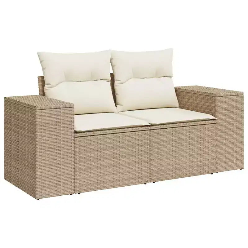 vidaXL Salon de jardin avec coussins 8 pièces en résine tressée