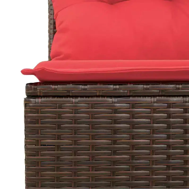 vidaXL Salon de jardin avec coussins et table d'extérieur 9 pièces en résine tressée