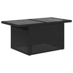 vidaXL Ensemble de canapés de jardin 7 pièces avec coussins, sectionnel d'extérieur en résine tressée, modulable, table ajustable