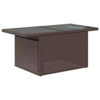 vidaXL Ensemble de canapés de jardin 7 pièces avec coussins, sectionnel d'extérieur en résine tressée, modulable, table ajustable