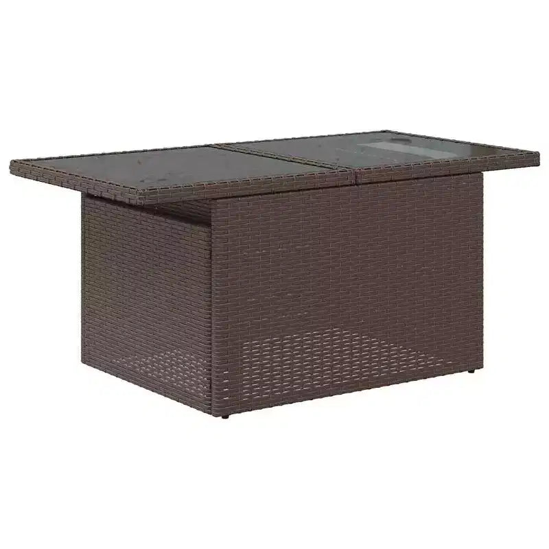vidaXL Ensemble de canapés de jardin 7 pièces avec coussins, sectionnel d'extérieur en résine tressée, modulable, table ajustable