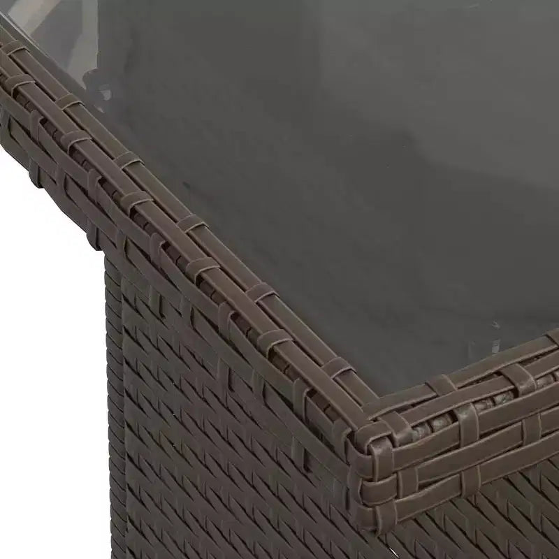 vidaXL Ensemble de canapés de jardin 7 pièces avec coussins, sectionnel d'extérieur en résine tressée, modulable, table ajustable